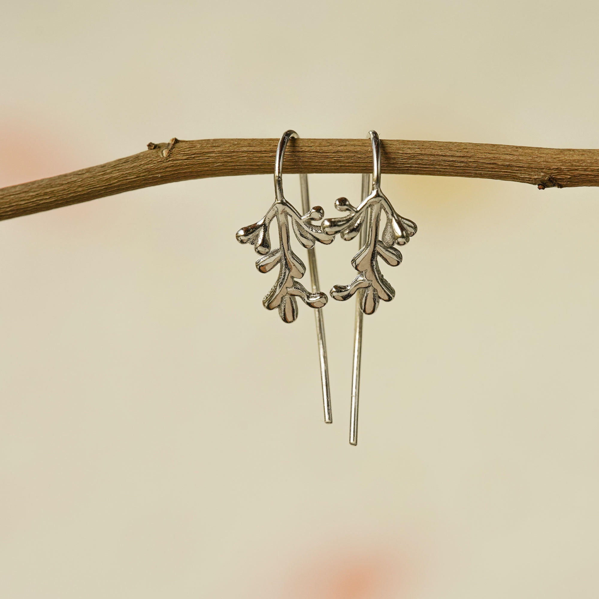 Leaf Threader Earrings