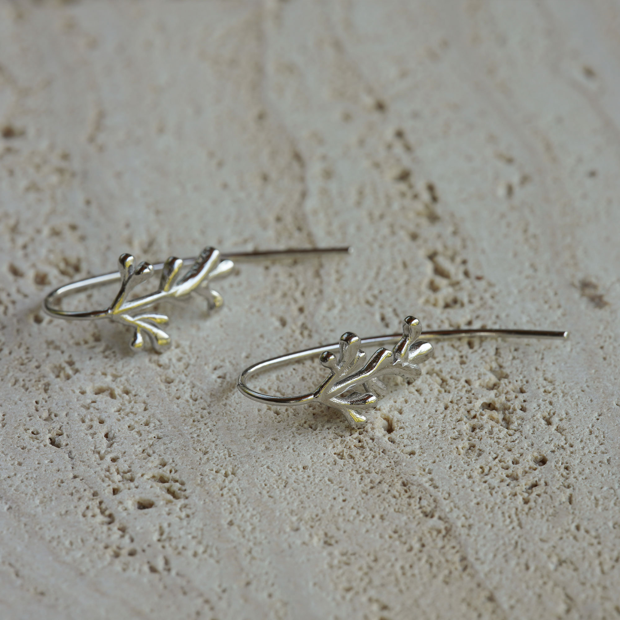 Leaf Threader Earrings