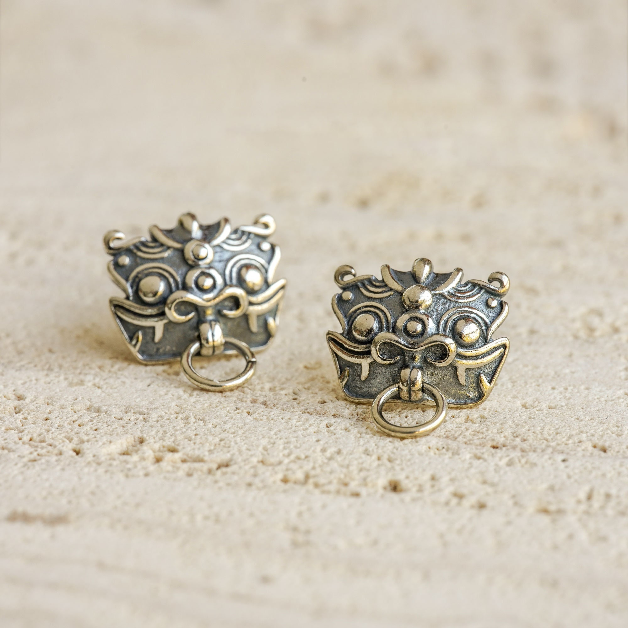 Pixiu Lucky Beast Stud Earrings