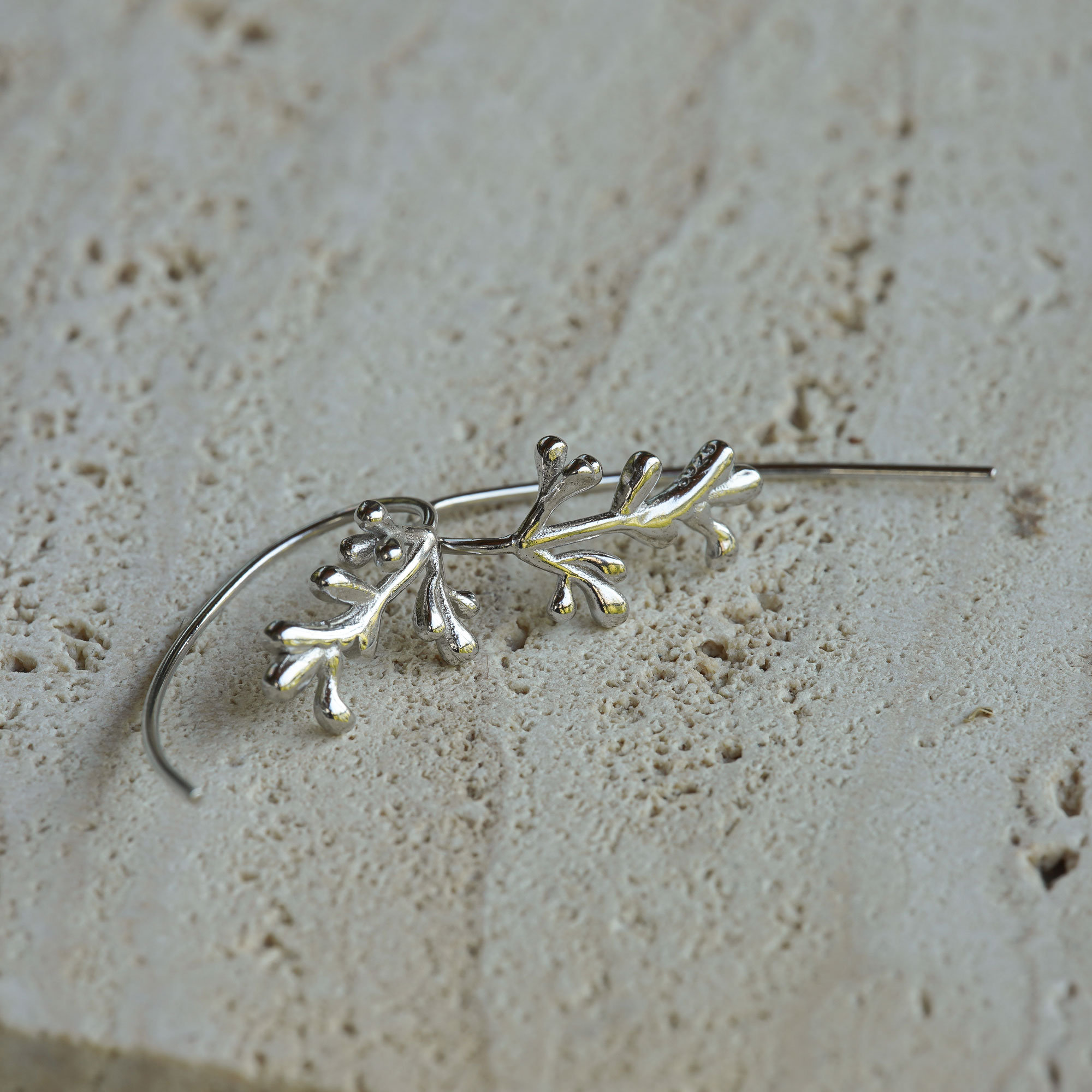 Leaf Threader Earrings